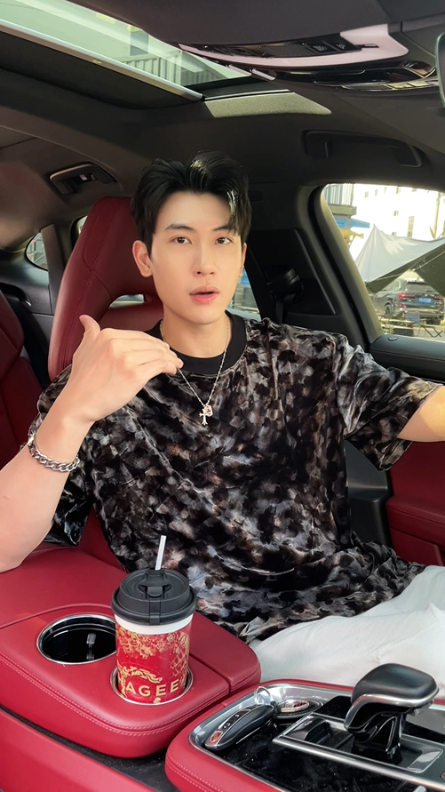 T637夏季新款迷彩印花T恤时尚扎染男士短袖满印潮流上衣