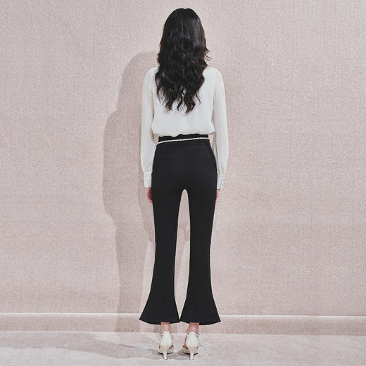 优雅气质系带蝴蝶结衬衫修身上衣女(货号:MF85TP753A1001) 商品图4