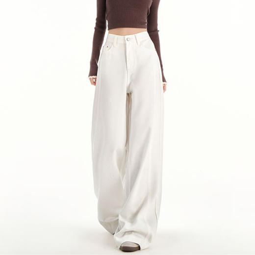 馥迦三防显瘦清爽百搭莱赛尔阔腿裤 商品图4