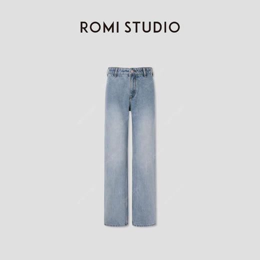 ROMI STUDIO“原味丹宁”100%长绒竹节棉绳染直筒牛仔裤RW24WXD0983 商品图2