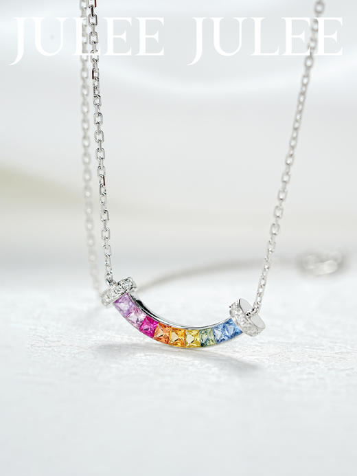 JULEE JULEE茱俪珠宝  18K白金彩虹微笑套链 商品图1