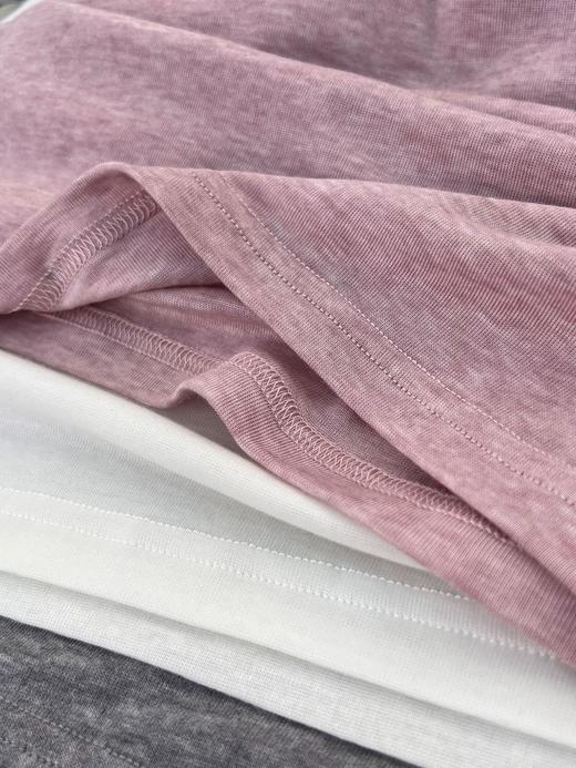 夏季【天丝短袖t恤女】轻薄柔软莱赛尔 宽松小个子短 款温柔纯色蝴蝶上衣  商品图3