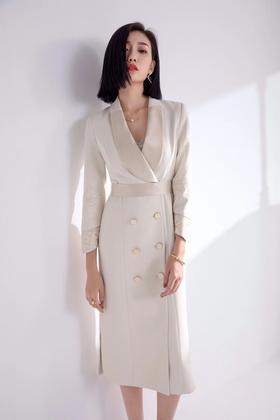 Le Malene 优雅国风翻领连衣裙 15584