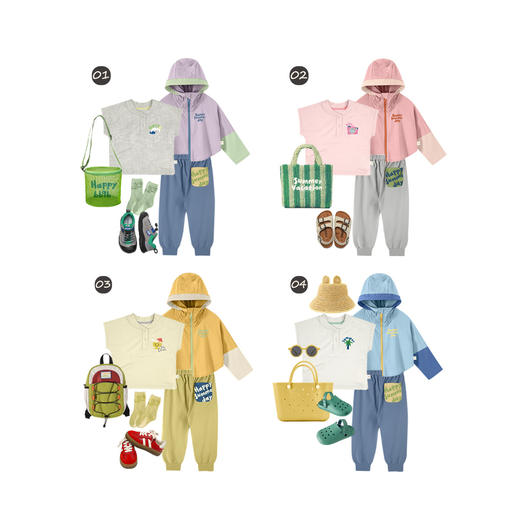 minizone儿童防晒衣凉感2024夏季防紫外线皮肤衣男女童连帽防晒服JB4121 商品图4