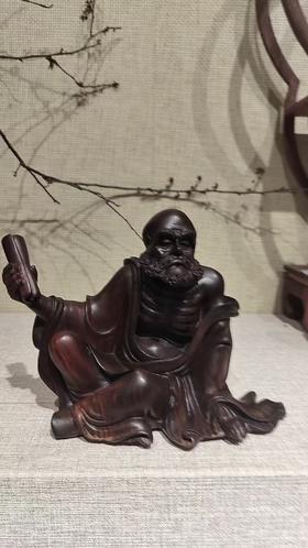廋骨罗汉摆件/老料酸枝12*14cm