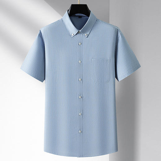 【莱赛尔棉】【DM】大依优型大码短袖衬衫加肥加大棉质半袖衬衣男夏季薄款胖子休闲宽松莱赛尔上衣 商品图6