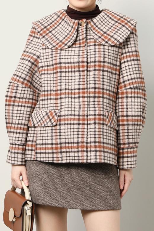 Stay2Weeks 娃娃领格纹廓形短外套 17726 商品图3