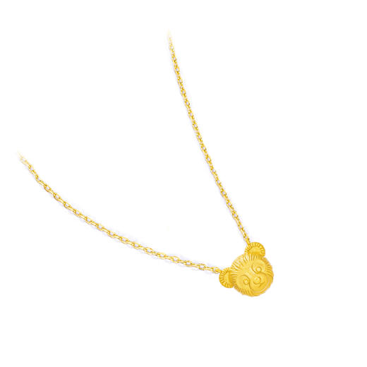 GAONAS 时尚金色小熊设计金色项链10756XGO 商品图1