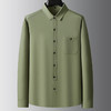 【牛津麻料】【DDA】大依优型大码长袖衬衫休闲翻领棉质衬衣服男士加肥加大码简约胖子春款 商品缩略图0