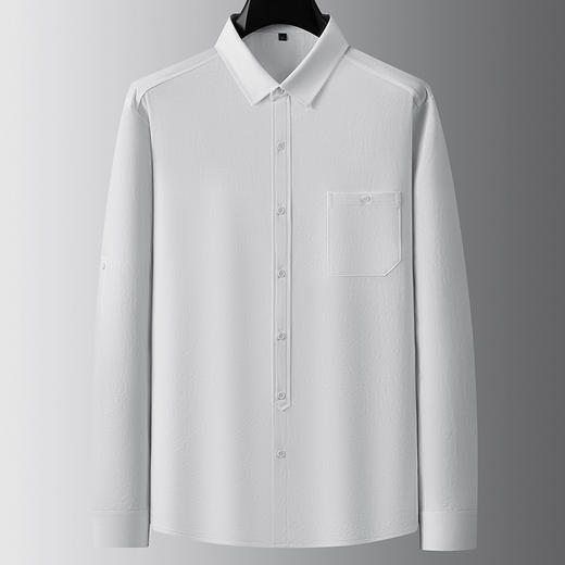 【牛津麻料】【DDA】大依优型大码长袖衬衫休闲翻领棉质衬衣服男士加肥加大码简约胖子春款 商品图5
