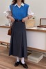 Stay2Weeks 韩系ins风灰色长款高腰半裙 17643 商品缩略图0