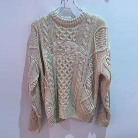 GCDS 男士字母徽标提花针织衫 米色 A2CU1502KF430