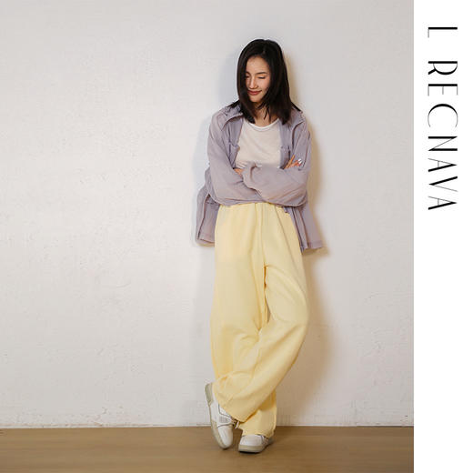 L RECNAVA [330克梨形必备香蕉裤] 面料更挺阔宽松裤 中腰休闲香蕉裤-显高显瘦运动长裤 商品图2