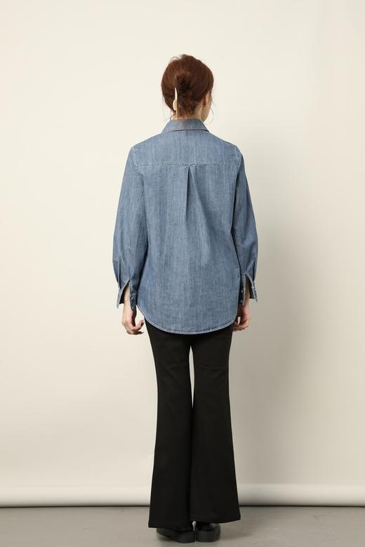 ESTELLICA 中腰微喇黑色长裤 17675 商品图3