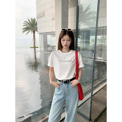 <曾小咸推荐>新品现货秒杀！卖完下架不再补 ！微信粉丝打折价！！白色字母印花短袖 日常119.99/件 立减50 秒杀69.99/件！！ 商品图2