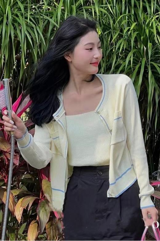 LNNNS 嫩黄色针织两件套 15814 商品图2