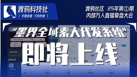25年第①期：渡鸦社区内部万人直播复盘大会-代发打法分享 商品图0