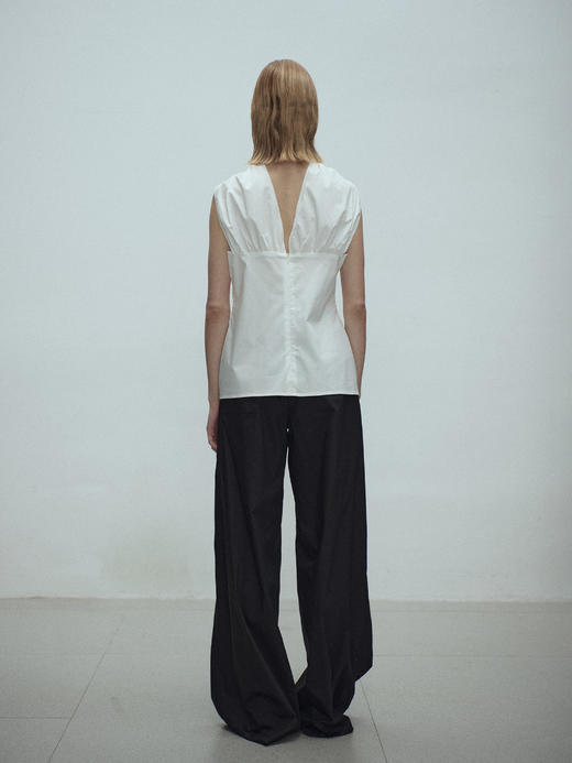 VC｜SS25046 Irene gathered tank top  [上衣  白 ] 商品图4