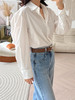 弯刀袖设计 宽松感 简约全棉白衬衫 商品缩略图1