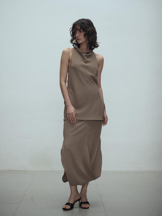 VC｜SS25036Shanti draped top  [无袖上衣 卡其 ] 商品图3