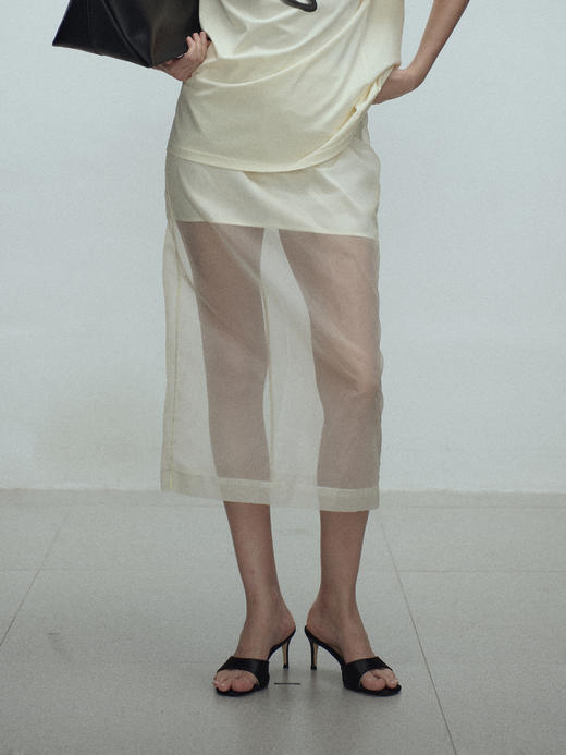 VC｜SS25007 Tully sheer skirt  [半身裙 黑 / 黄 / 粉 ] 商品图1