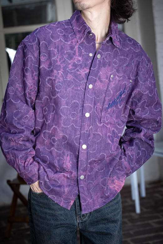 W432125348花朵牛仔衬衫 商品图1