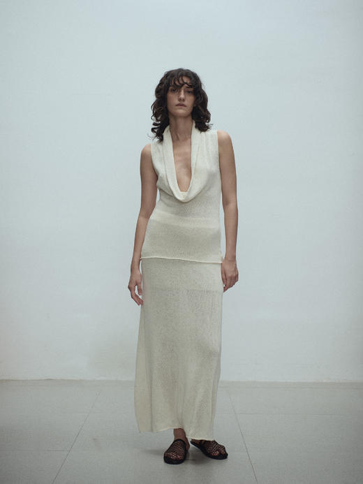 VC｜SS25038 Amani draped knit top  [无袖上衣 黑 / 米白 ] 商品图6