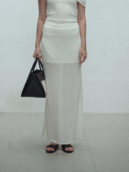 VC｜SS25033 Shanti sheer knit skirt [半身裙 黑 / 白 / 卡其 ] 商品图3