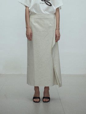 VC｜SS25031 Tully flap skirt  [半身裙 燕麦 ]