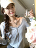 <曾小咸推荐>2色双层卷边V领T恤 日常99.99/件 立减60 秒杀39.99/件！！ 商品缩略图3