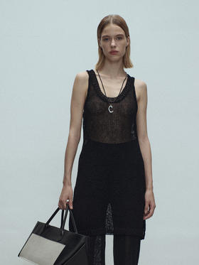 VC｜SS25025 Amani loose knit tank top  [无袖上衣 黑 ]