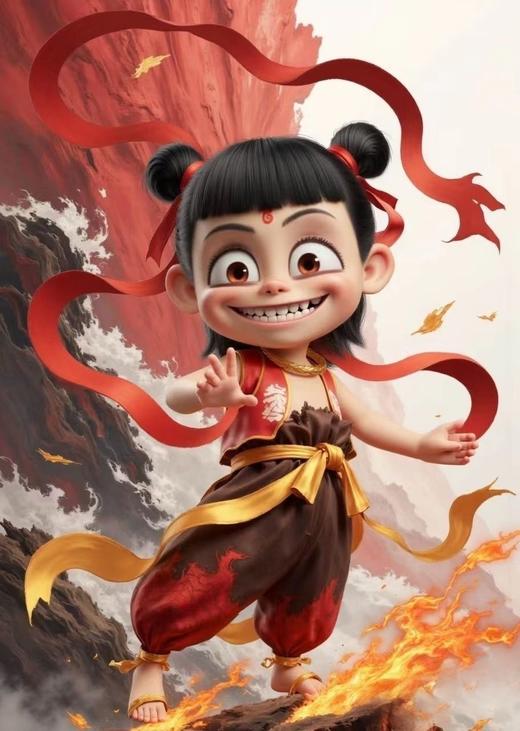 💥哪吒粉必入单品【哪吒魔法声控火尖枪🔥】，可变大变小毛尖枪 不仅是玩具，😆更是孩子的“科技伙伴” 风控感应 + 声控感应：🍂可变大变小！科技感强，互动性高，能吸引孩子的好奇心和探索欲。 商品图1