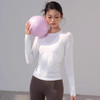 跃牌【美西西系列】春夏款修身圆领速干瑜伽服亮光跑步训练透气健身服长袖CX-2506 商品缩略图4