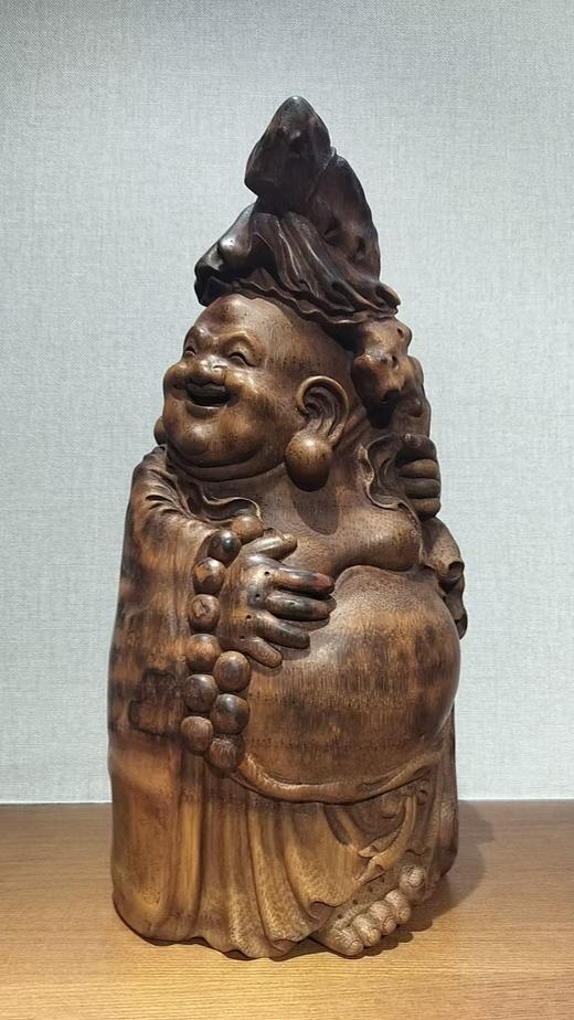 布袋和尚竹根雕38*17cm 商品图0