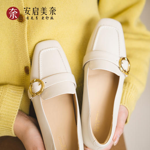 ARCHCONTACT安启美奈气垫云浅口单鞋乐福鞋羊皮舒适休闲女鞋52940 商品图2