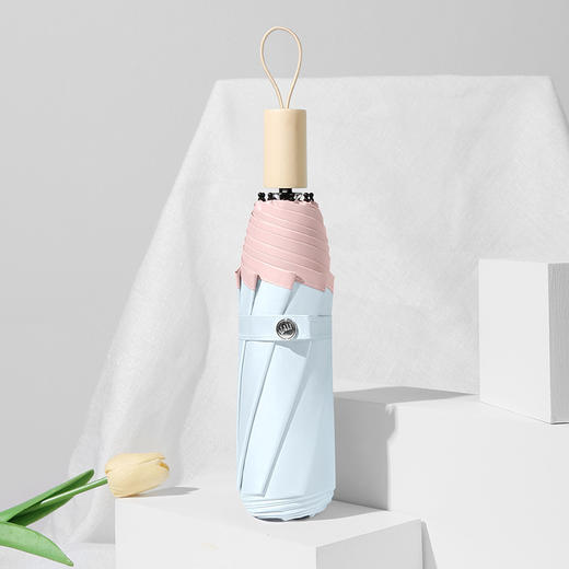 【全自动彩胶雨伞】冰淇凌配色 内外双色 晴雨两用 遮阳便携 防紫外线女折叠伞  商品图10