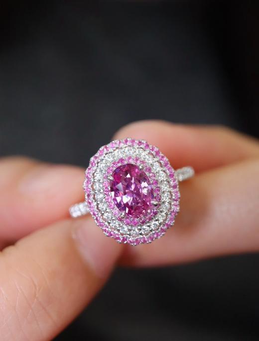 1.03ct刻面帕帕拉恰蓝宝石戒指 商品图3