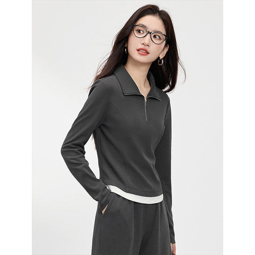 【年终特卖】熙世界秋季穿搭一整套高级感2025新款休闲运动风卫衣阔腿裤套装女 商品图4