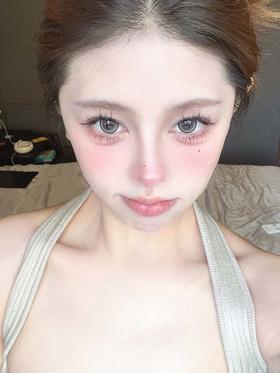 flowercolor 半年抛美瞳 闷青牛乳 直径14.5mm着色13.9mm