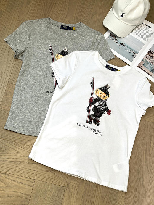 单品包邮现货 THS-特 无补 polo RL家女士 马球 小熊印花T恤 6色 BH2503 商品图5
