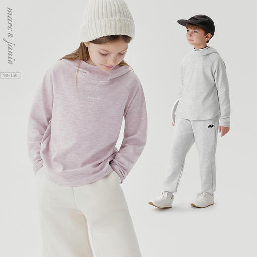 马克珍妮男女童休闲运动连帽卫衣2024年秋装新款241121 商品图0