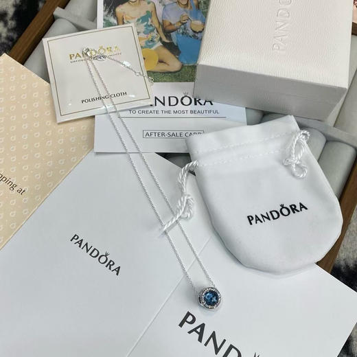 亚马逊订单潘多拉海洋之星925银项链，闪到你心动！** 链长48cm，可调节设计，** 满足不同佩戴需求，完美修饰颈部线条。 商品图2