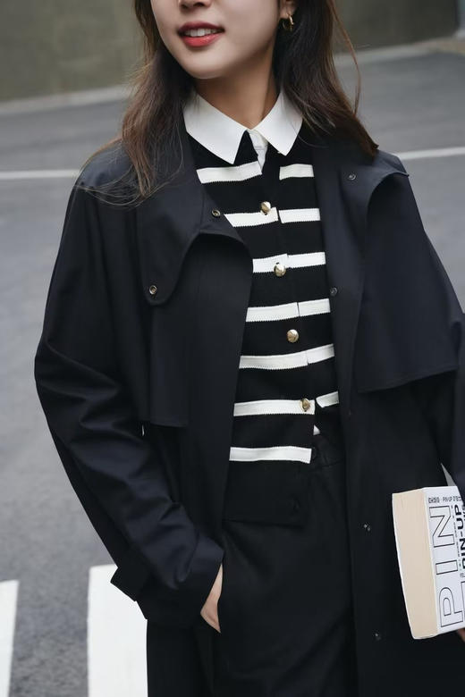 小禾1:1吐血推荐---25春100%细羊毛条纹开衫毛衣 【包邮+三天无理由退换】 商品图4