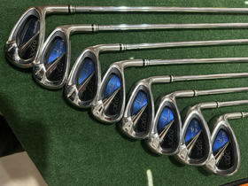 二手正品XXIO+MP800高尔夫球杆+男士铁杆组+全套铁杆+golf铁杆+
配置56789PAS+共8支
整套9成新成，全部都是原装900钢杆身R硬度