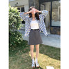 【129选3件，不退换】熙世界灰色学院风西装短裙女2025春秋新款高腰气质a字包臀半身裙 商品缩略图3