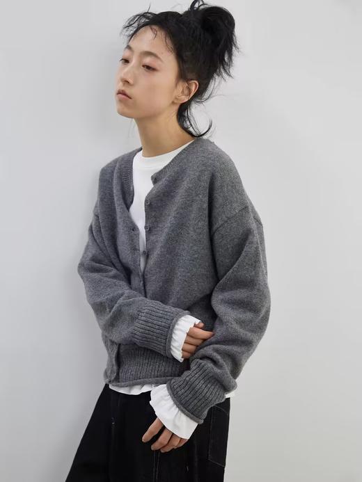 步履不停/5A13261C/可拆卸花边针织开衫 商品图2