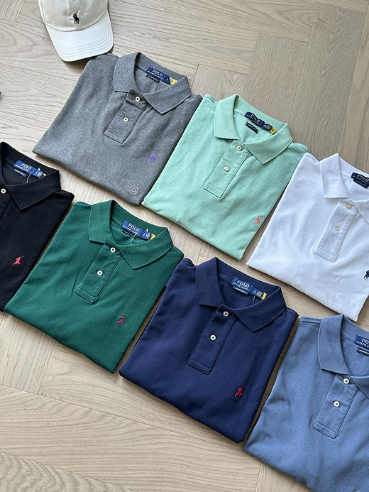 单品包邮现货 THS-特 无补 polo RL家 男士 马球刺绣经典fit朱地棉大马仔 小马仔刺绣polo 8色 AH2312 商品图9