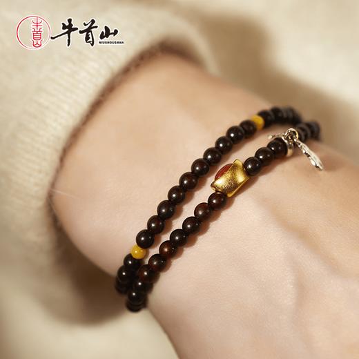 牛首山暴富解忧紫檀手串南红手工编织手链新中式手持手串纪念礼物 商品图3