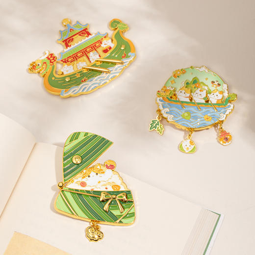 【故宫冰箱贴】端午系列冰箱贴粽子龙舟可转动博物馆文创礼物伴手礼 商品图1