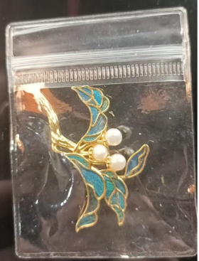 花丝镶嵌(树叶胸针）